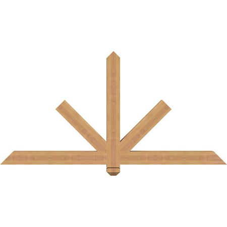 Ekena Millwork Kennewick Timber Gable Bracket, Western Red Cedar, 60"W x 30"H x 3 1/2"D x 3 1/2"F, 12/12 Pitch GBW060X30X0404KEN00SWR